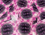 Nail Tech (Pink) Circle Sticker