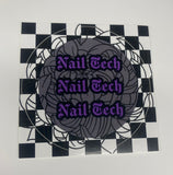 Nail Tech (Purple) Circle Sticker