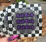 Nail Tech (Purple) Circle Sticker