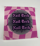 Nail Tech (Pink) Circle Sticker