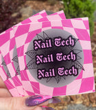 Nail Tech (Pink) Circle Sticker