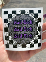 Nail Tech (Dark Purple) Circle Sticker